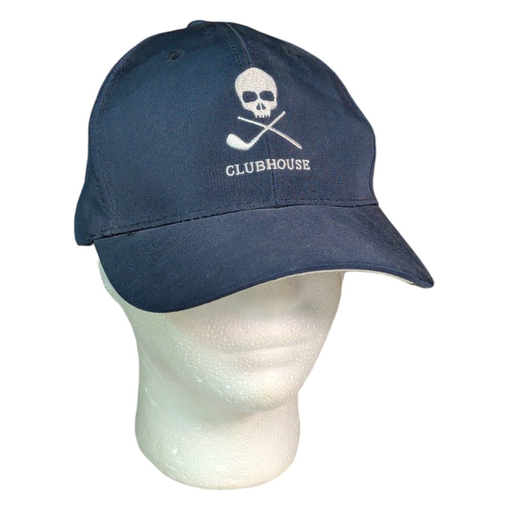 Robert Graham Clubhouse Hat Golf Ball Strapback Navy Skull Cap Adjustable Preppy